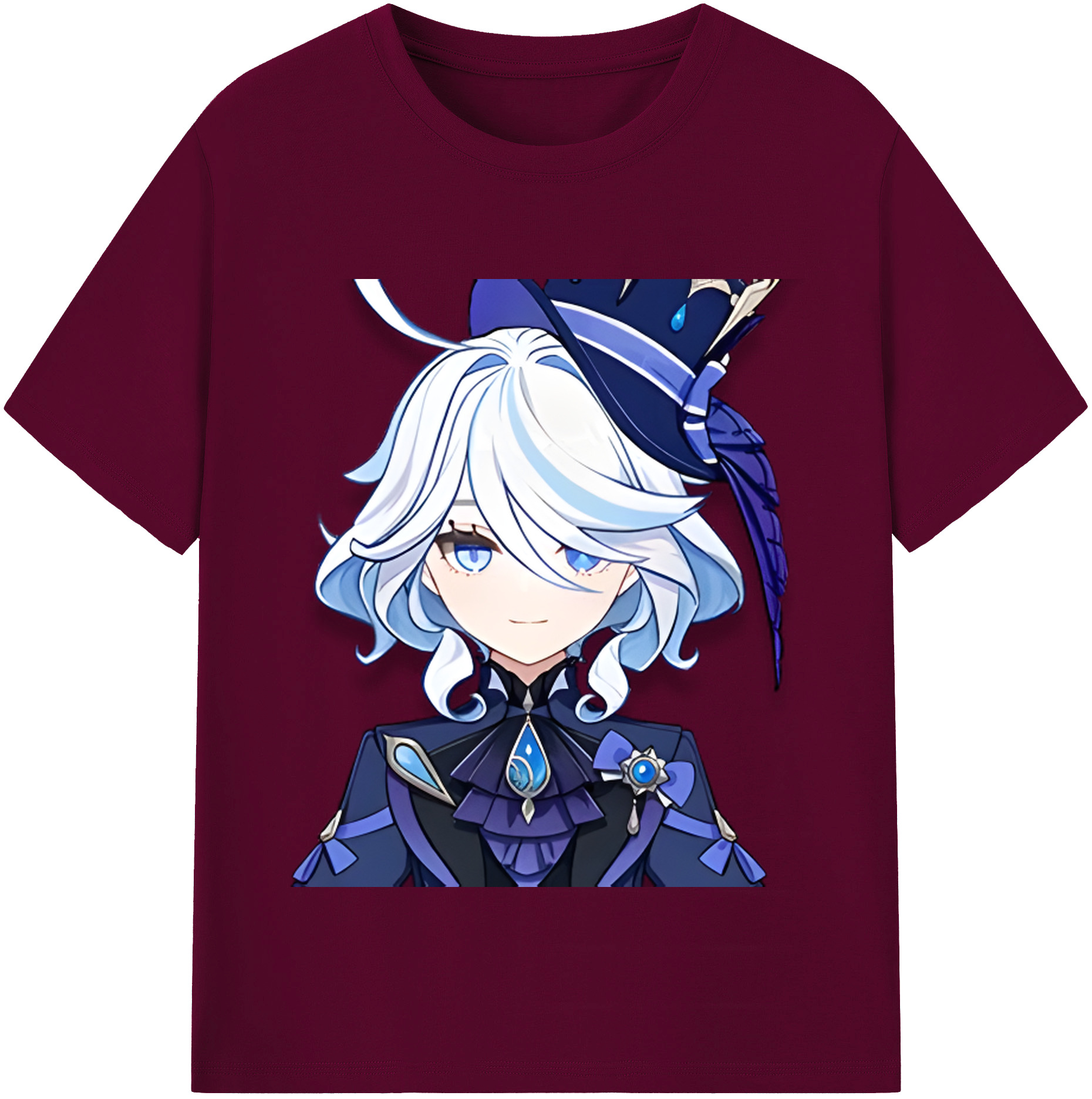 げんし神 フリーナ genshin Furina レディースカジュアルプリントTシャツ（綿100％）